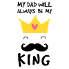 Min far vil altid være min King T-shirt