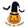 Bat, Halloween Pumpkin, Witch, Trick or Treat