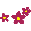 Flower Power two-color floral design