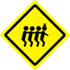 party train roadsign