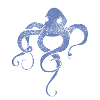 Blue Cute Octopus