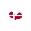 I love Denmark - heart hands