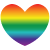 Herz in Regenbogenfarben