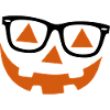Halloween Pumpkin Nerd Hipster Glasses