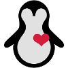 penguin with heart
