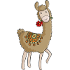 Lama comic alpaca