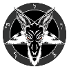 Baphomet Sigil Red Eyes