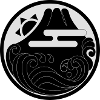 Japanese motif "Fuji and wave"