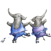 Roller skate elephant dance