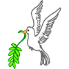 Dove of peace drawn