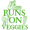 vegansk t shirt Kör på grönsaker