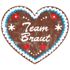 Lebkuchenherz "Team Braut"