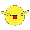 smiley zeigt zunge