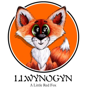 llwynogyn - a little red fox (black)