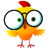 Crazy chick with glasses