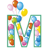 letter M balloons