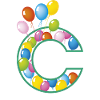 Letter C balloons