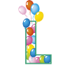 Letter L balloons