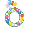 Buchstabe O Luftballons