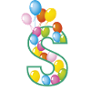 letter S balloons