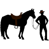 Cow-boy à cheval