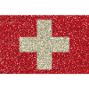 Schweizerfahne Glitzer Heimat Tradition Flagge
