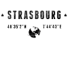 Strasbourg Coordonnées Géographiques Stylisées