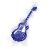 Guitare rock avec style aquarelle