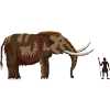 Mammoth and hunter