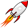 Rocket in red