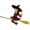 Witch on broom
