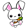 little rabbit with carrot