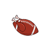 Thanksgiving Turkey and Touchdowns Football