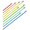 rainbow paper plane flight