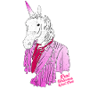 pink hipster unicorn