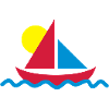 Sailboat with sun