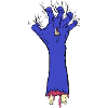 Zombie claw blue