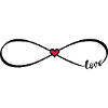 Infinity Love Font Infinity 8 Cuore Rosso