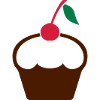 Cupcake with cherry