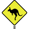 Kangaroo street sign gift australia