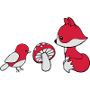 Fuchs Pilz Vogel