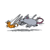Mouse chasing cat gift