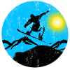Snowboarder jump