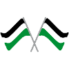 Bandiera nera-bianco-verde | stadio di flag football
