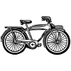 Beach Cruiser bicycle 01_black white