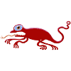 ulkige Echse-rot