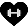 Fitness Dumbbell In Heart