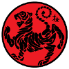 Shotokan Tiger black on red
