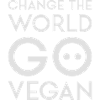CHANGE THE WORLD GO VEGAN WHITE