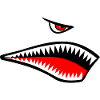 Shark face, Shark Teeth, Nose art